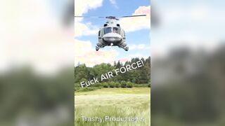Mother fuck American G-Fag Air-Force