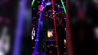 Elon and Trump dancing while Glendale Staljer Bitch gazes