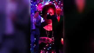 Elon and Trump dancing while Glendale Staljer Bitch gazes