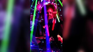 Elon and Trump dancing while Glendale Staljer Bitch gazes
