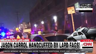 LAPD FAGS HANDCUFFING REPORTERS AND SUCKING THEM OFF