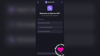 Warrior GPT Fitness App
