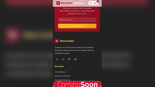 Warrior Bite Food Delivery Platform