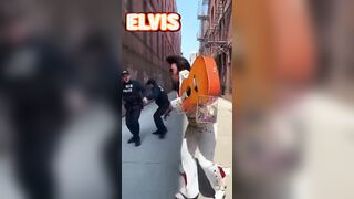 Elvis Chasing ICE Fags While Singing About MyVideoTime.com