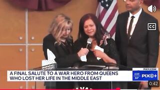 Mother-Bitch of Slain American Soldier Bitch Cries at Funeral